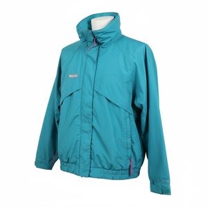 Columbia Whirlbird Womens Aqua Outer Shell Lightweight Windbreaker Jacket M
